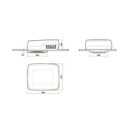 Indel B, Plein Aircon, abmessungen